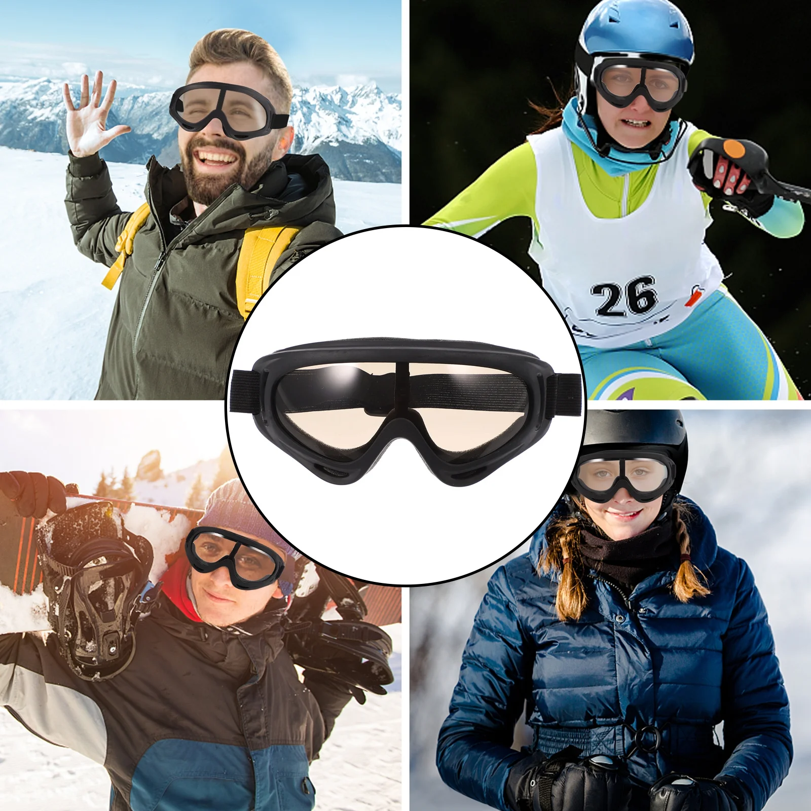 1Pair Windproof Eyeglasses Large Frame Uv400 Impact Resistant Pc Material Skiing Riding Cycling Outdoor Goggles
1Pair Windproof Eyeglasses Large Frame Uv400 Impact Resistant Pc Material Skiing Riding Cycling Outdoor Goggles
