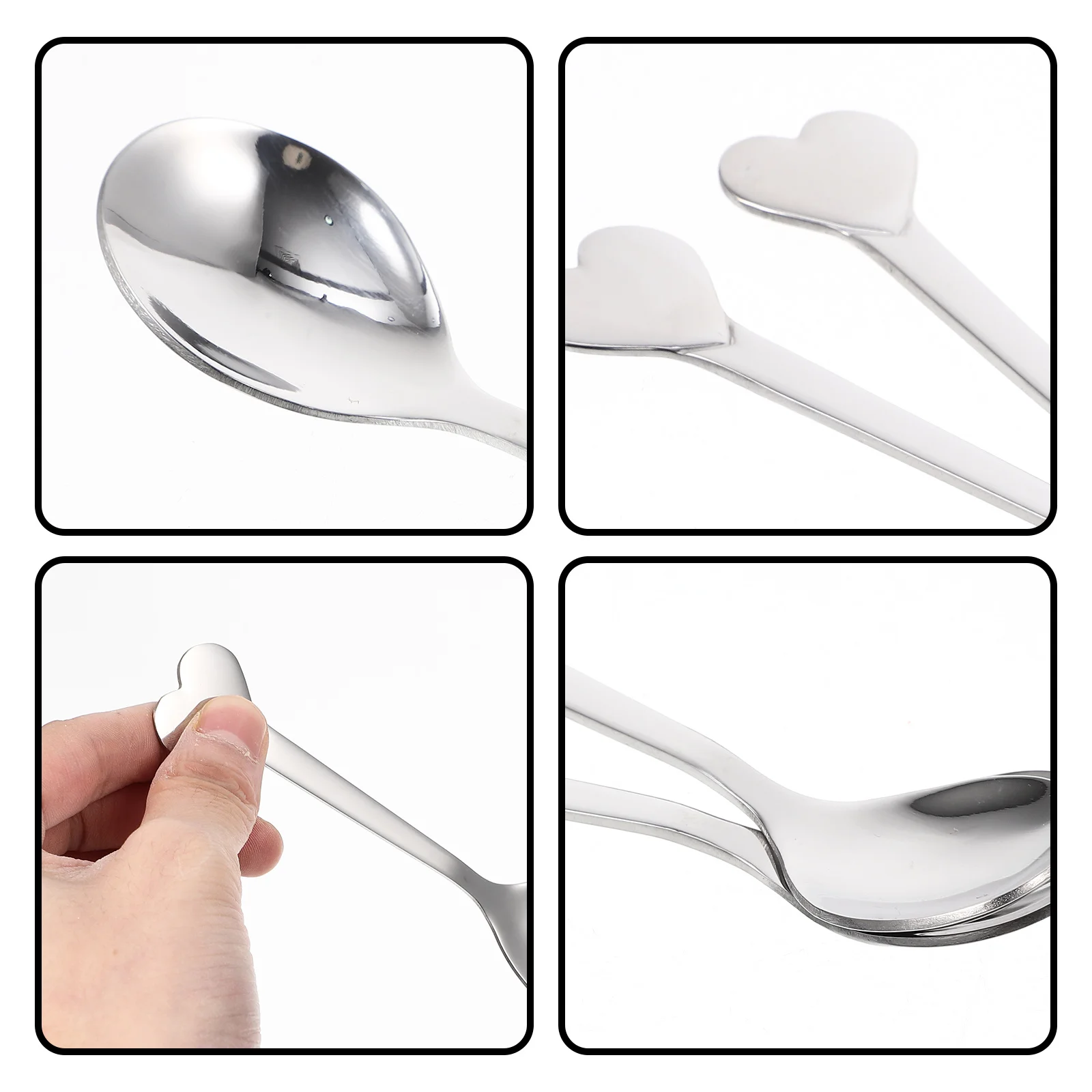 12pcs Heart Shaped Coffee Stainless Steel Dessert Spoon Compact Reusable Cake Spoon Household Drink Tool Kitchen Barware
12pcs Heart Shaped Coffee Stainless Steel Dessert Spoon Compact Reusable Cake Spoon Household Drink Tool Kitchen Barware