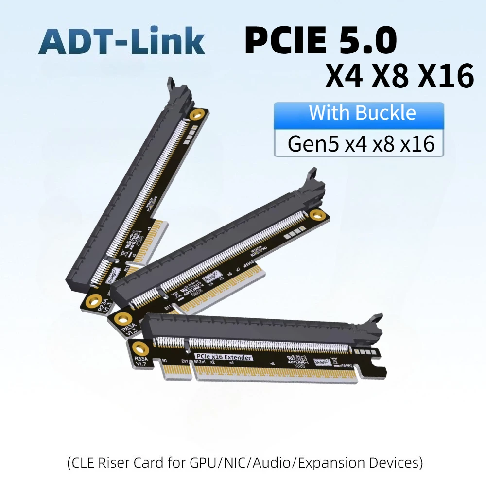 PCIe 5.0 X4 X8 X16 to X16 Connector Gen5 Testing Protection Card w Buckle Graphics Expansion Riser Card Adapter PCB Extender 5.0
PCIe 5.0 X4 X8 X16 to X16 Connector Gen5 Testing Protection Card w Buckle Graphics Expansion Riser Card Adapter PCB Extender 5.0