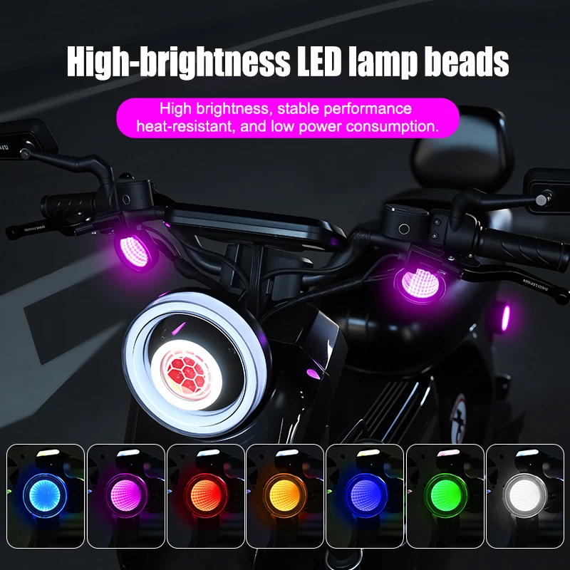 Electric Motorcycle Rainbow Abyss Turn Signal Light LED Rainbow Color Modification and Decorative Driving Light 12V High Bright
Electric Motorcycle Rainbow Abyss Turn Signal Light LED Rainbow Color Modification and Decorative Driving Light 12V High Bright
