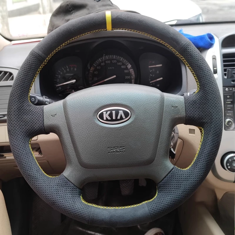 For Kia Cerato 2005-2012 Old Kia Ceed Auto Parts Hand-stitched suede Genuine Leather non-slip car steering wheel cover
For Kia Cerato 2005-2012 Old Kia Ceed Auto Parts Hand-stitched suede Genuine Leather non-slip car steering wheel cover