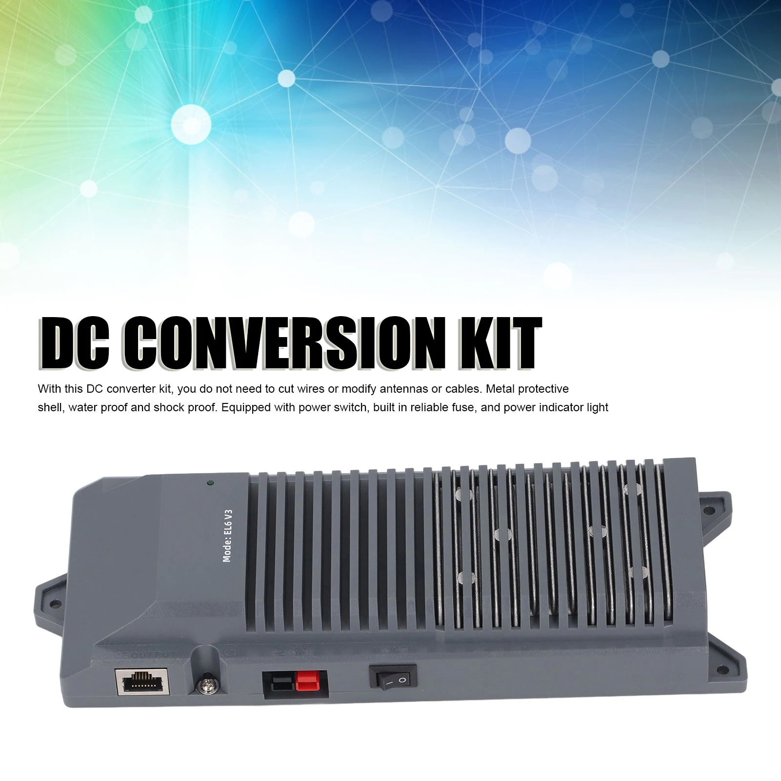 Комплект для переоборудования Satellite Power Conversion Kit DC10-30V в POE DC56V 150W Выходная мощность, устойчивый к эрозии для наружного применения
Комплект для переоборудования Satellite Power Conversion Kit DC10-30V в POE DC56V 150W Выходная мощность, устойчивый к эрозии для наружного применения
