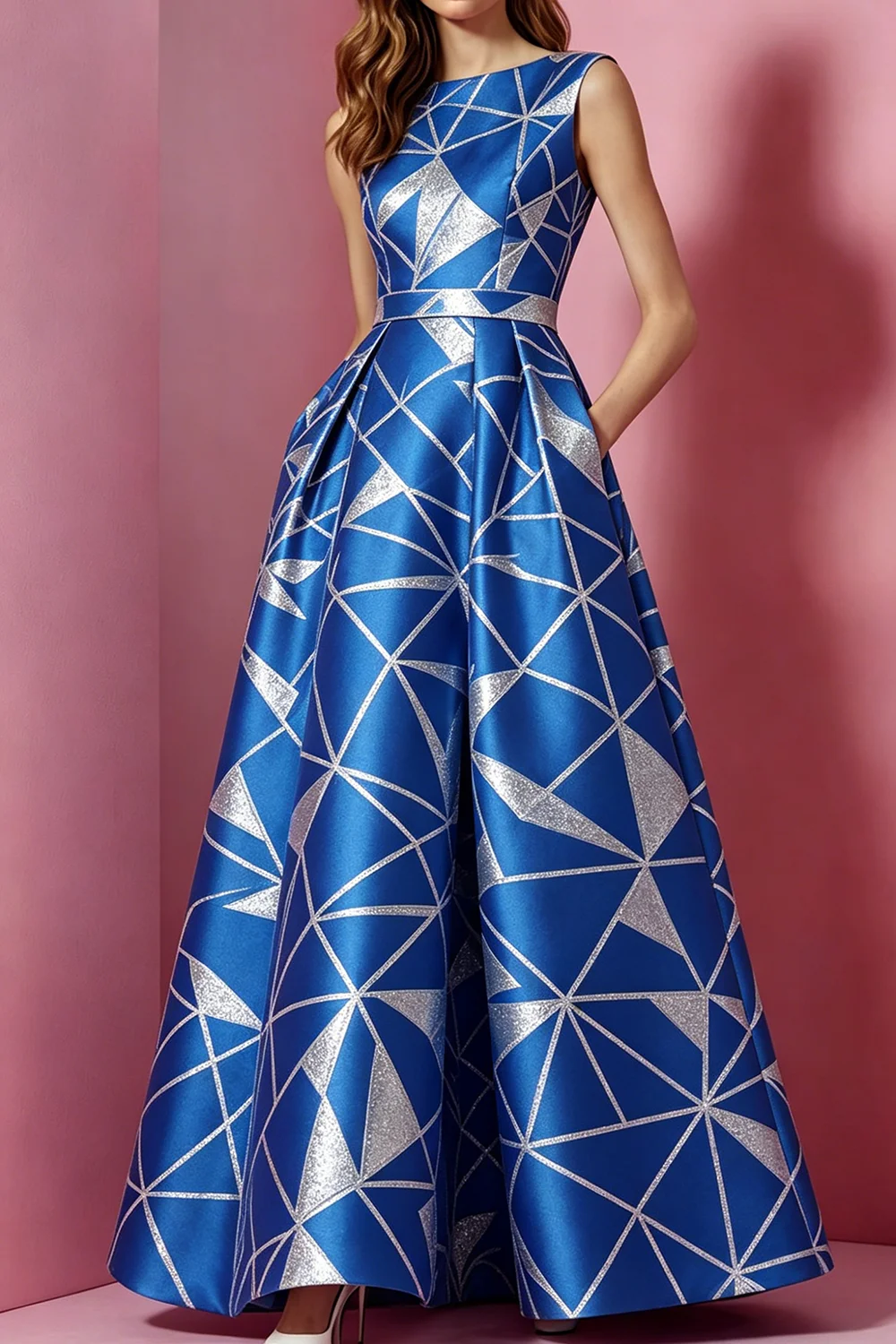 Women's Summer Casual High Waist Sleeveless A Line Dress Triangle Geometric Print Maxi Dress Elegant Formal Fashion Party Outfit
Women's Summer Casual High Waist Sleeveless A Line Dress Triangle Geometric Print Maxi Dress Elegant Formal Fashion Party Outfit