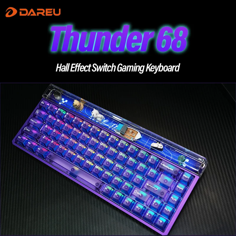 DAREU Thunder68 Wireless Gaming Keyboard 8000Hz Wired Polling Rate 1000Hz Low Latency Wireless 8000mAh Battery Inductive Switch
DAREU Thunder68 Wireless Gaming Keyboard 8000Hz Wired Polling Rate 1000Hz Low Latency Wireless 8000mAh Battery Inductive Switch