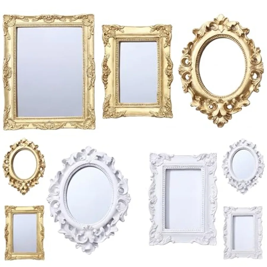 5 Pieces Miniature Dollhouse Mirror European Frame Mirror Dollhouse Victorian Baroque Wall Decor Miniature Bedroom Mini Furnitu
5 Pieces Miniature Dollhouse Mirror European Frame Mirror Dollhouse Victorian Baroque Wall Decor Miniature Bedroom Mini Furnitu