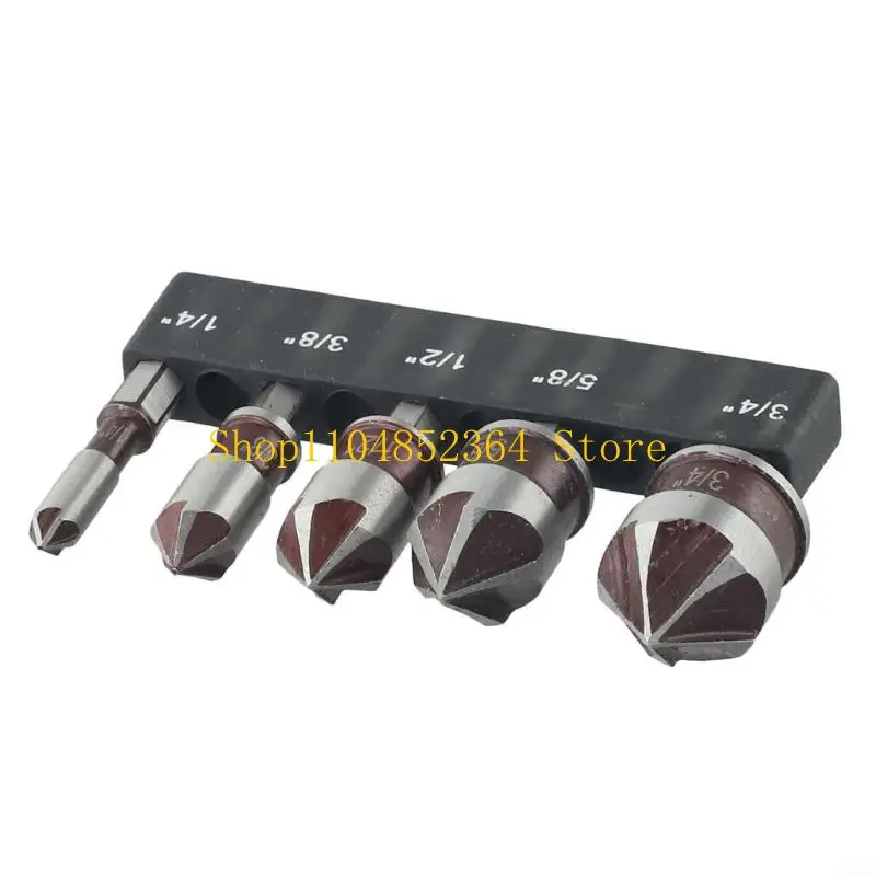 652F 5 Sizes Shank Countersink Drill Bits 82 Degree Chamfer 5 Blade Design For Vibration Reduction And Extended Tool Life
652F 5 Sizes Shank Countersink Drill Bits 82 Degree Chamfer 5 Blade Design For Vibration Reduction And Extended Tool Life