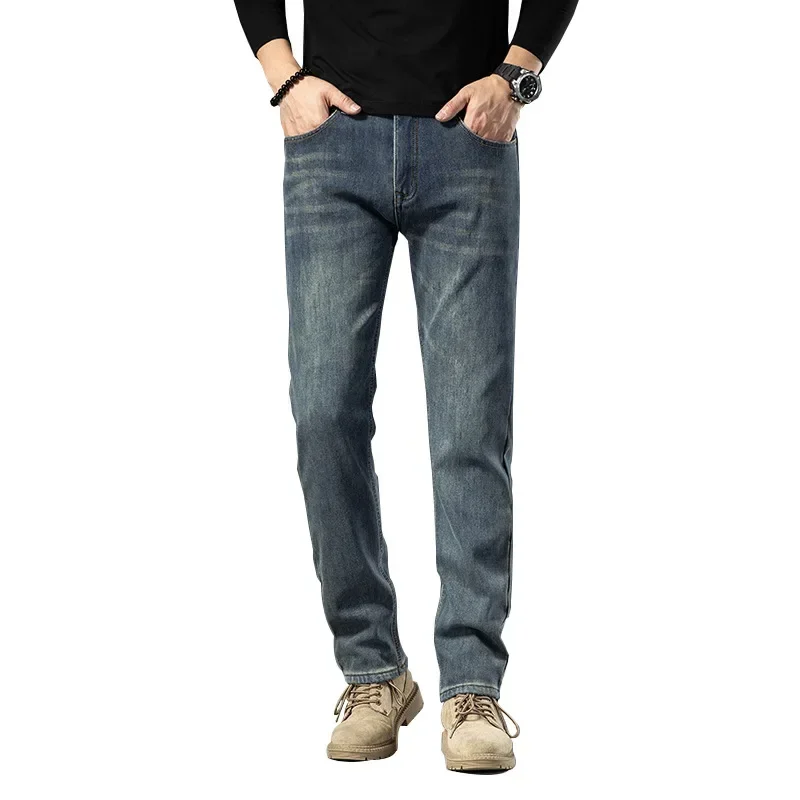 Vintage Distressed Men Jean Ankle Length Straight Pants Denim Washed Zipper Fly Loose Fit Jeans Pockets 2025 Basics Solid
Vintage Distressed Men Jean Ankle Length Straight Pants Denim Washed Zipper Fly Loose Fit Jeans Pockets 2025 Basics Solid