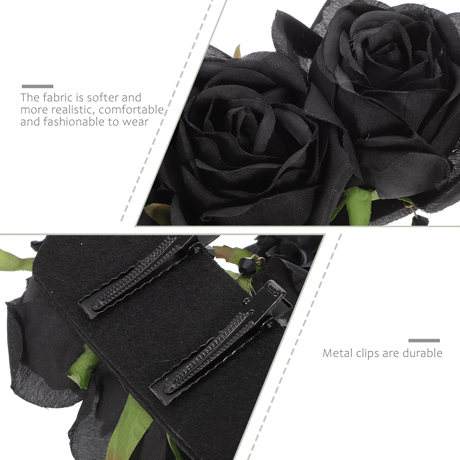 Black Rose Hair Clip Goth Hair Accessories for Women Halloween Day of The Dead Costume Party Cosplay Floral Barrettes Fashion
Black Rose Hair Clip Goth Hair Accessories for Women Halloween Day of The Dead Costume Party Cosplay Floral Barrettes Fashion