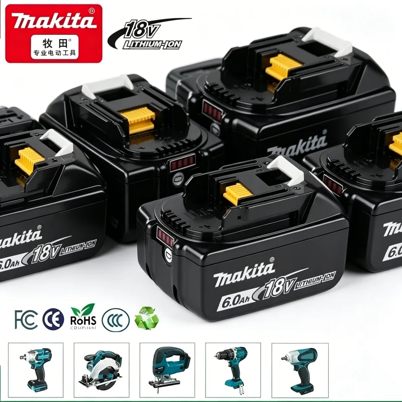 18V Makita 6Ah 100% Genuine Battery for Makita Battery BL1840 BL1860B BL1850B BL1850 BL1860 BL1815 Replacement Lithium Battery
18V Makita 6Ah 100% Genuine Battery for Makita Battery BL1840 BL1860B BL1850B BL1850 BL1860 BL1815 Replacement Lithium Battery
