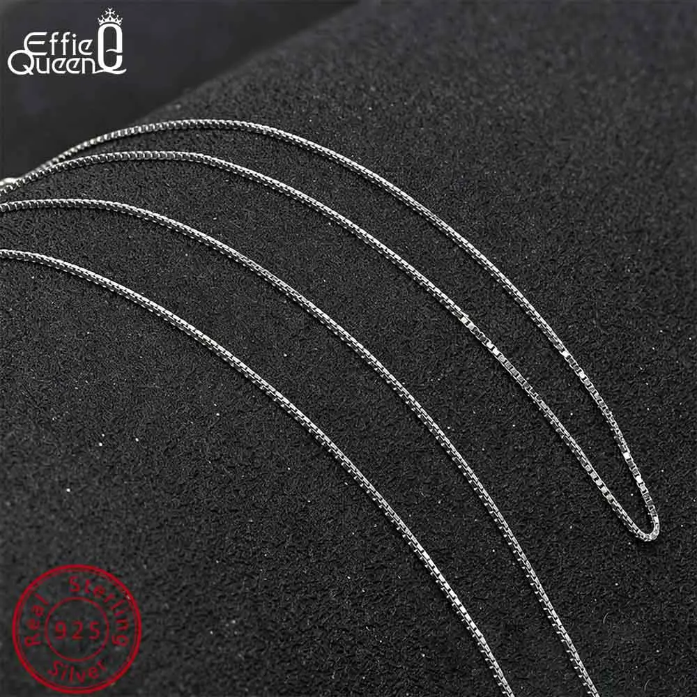 Effie Queen 0.8MM Simple 925 Sterling Silver Box Chain Necklace Charm Box Link Chain DIY Pendant Dainty Fashion Jewelry SC90
Effie Queen 0.8MM Simple 925 Sterling Silver Box Chain Necklace Charm Box Link Chain DIY Pendant Dainty Fashion Jewelry SC90