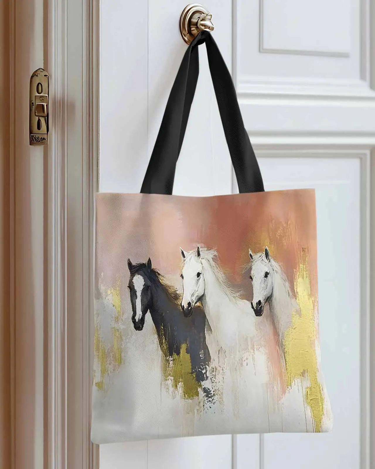 Impressionist Style Horse Animal Canvas Bag Handbag Oxford Cloth Eco Shopping Storage Bag for Home Use
Impressionist Style Horse Animal Canvas Bag Handbag Oxford Cloth Eco Shopping Storage Bag for Home Use