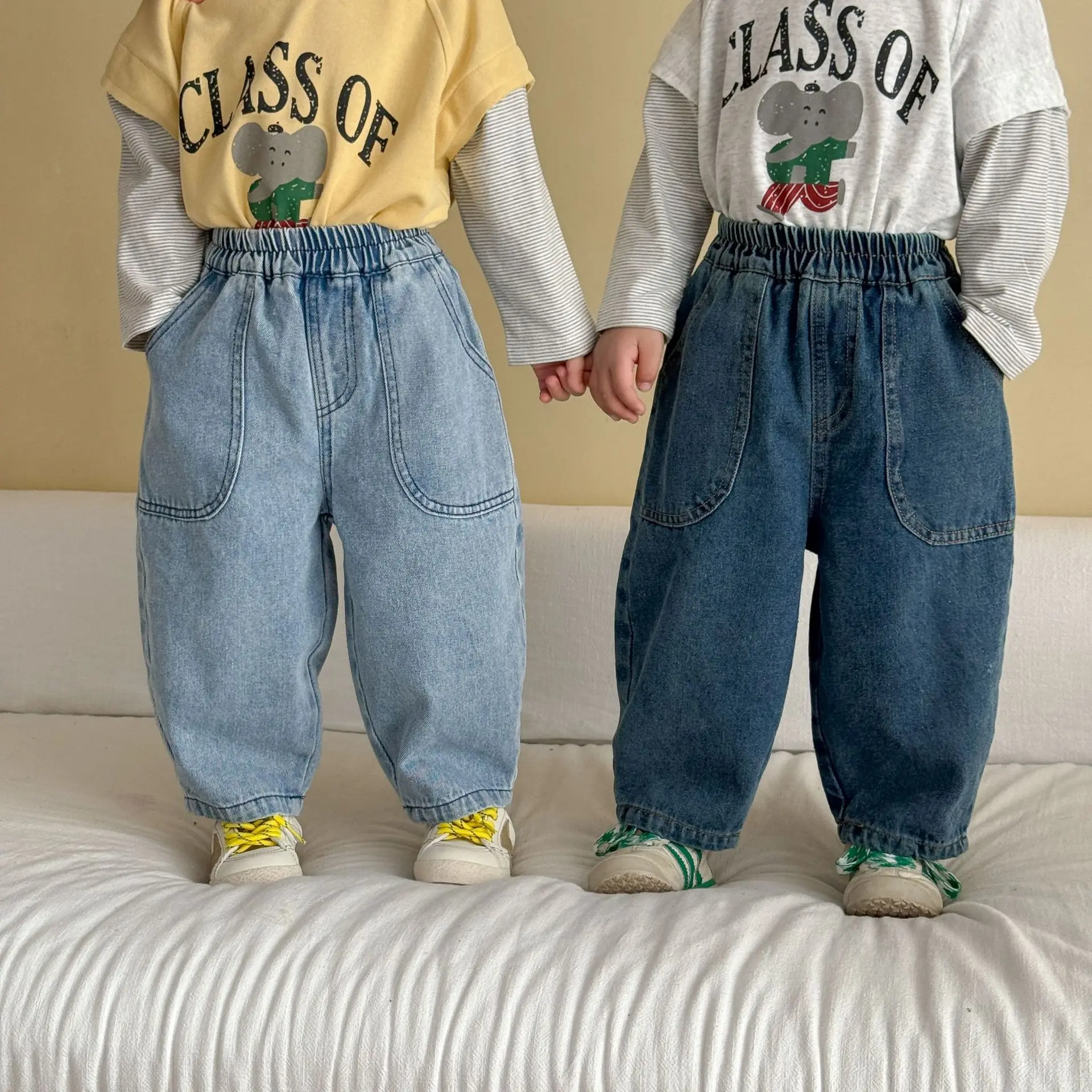 2026 Autumn New Children Denim Trousers Fashion Girls Loose Jeans Solid Boys Pocket Casual Pants Kids Clothes
2026 Autumn New Children Denim Trousers Fashion Girls Loose Jeans Solid Boys Pocket Casual Pants Kids Clothes