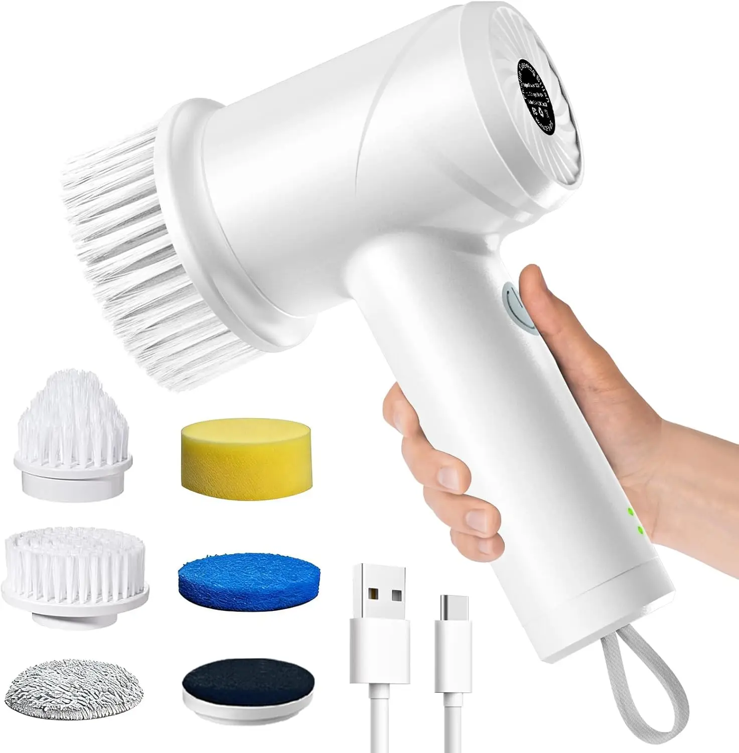 Cordless Spin Scrubber - IPX7 Waterproof, 2 Speeds, 6 Heads for Bathroom, Kitchen, Windows
Cordless Spin Scrubber - IPX7 Waterproof, 2 Speeds, 6 Heads for Bathroom, Kitchen, Windows