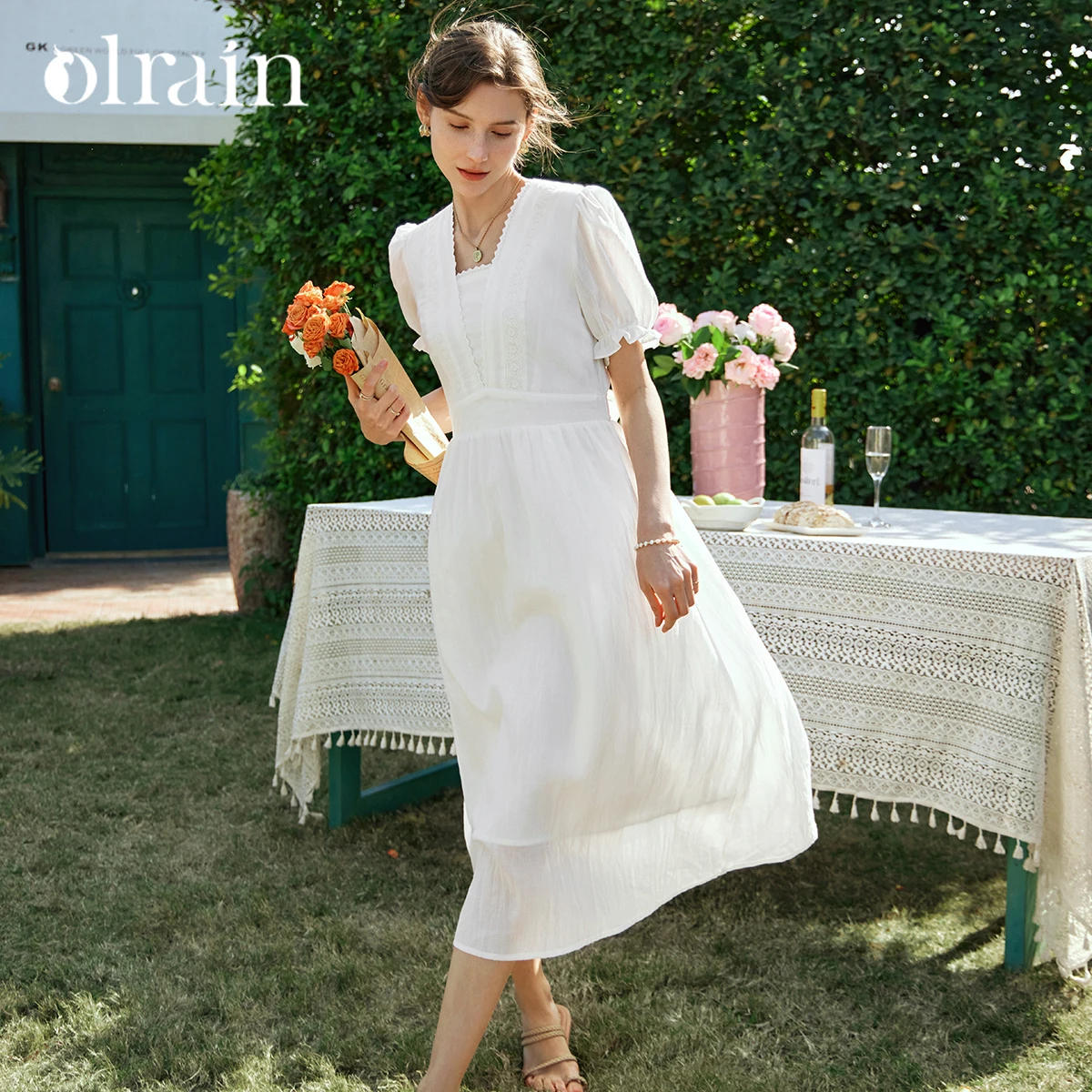 OLrain Summer Elegant White Dresses Woman 2025 Fairycore Fashion Lace V-neck Short Sleeve Long Dress Women Clothing O24XL80639
OLrain Summer Elegant White Dresses Woman 2025 Fairycore Fashion Lace V-neck Short Sleeve Long Dress Women Clothing O24XL80639
