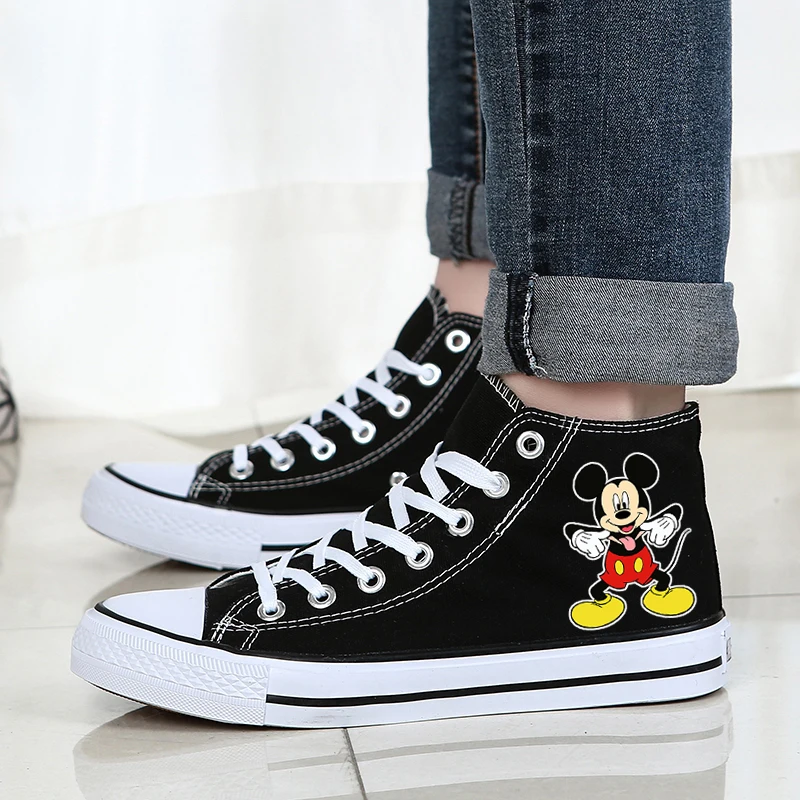 Disney Men Women Classic Canvas Shoes Solid Color High Top Sneakers Soft Bottom Anti-skid Lace Up Casual Walking Board Shoes
Disney Men Women Classic Canvas Shoes Solid Color High Top Sneakers Soft Bottom Anti-skid Lace Up Casual Walking Board Shoes