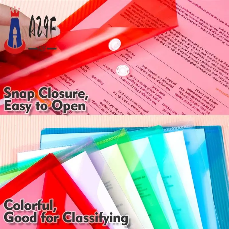 A29F-24Pack Plastic Envelopes With Snap Closure, Plastic File Folders For Documents A4 Clear Envelopes Folders,File Bags
A29F-24Pack Plastic Envelopes With Snap Closure, Plastic File Folders For Documents A4 Clear Envelopes Folders,File Bags