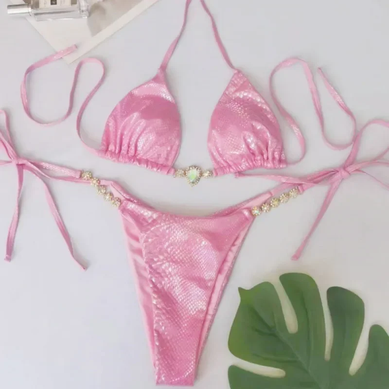 Pink Sexy Bikinis Swimsuits With Rhinestones Women Swimwear Female Push Up Bikini Beach Swim Wear Bathing Suits Pool Bather 2025
Pink Sexy Bikinis Swimsuits With Rhinestones Women Swimwear Female Push Up Bikini Beach Swim Wear Bathing Suits Pool Bather 2025
