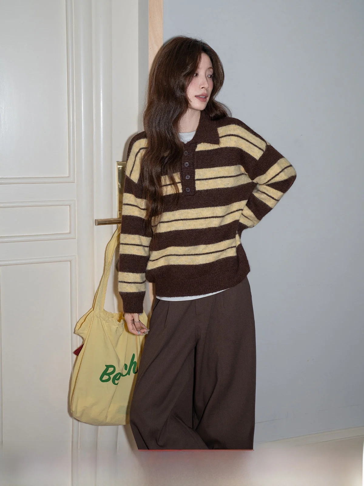 Свободный вязаный свитер с длинными рукавами для женщин, весна-осень, теплый, в полоску, повседневный, на молнии, из мягкой смеси полиэстера
Свободный вязаный свитер с длинными рукавами для женщин, весна-осень, теплый, в полоску, повседневный, на молнии, из мягкой смеси полиэстера