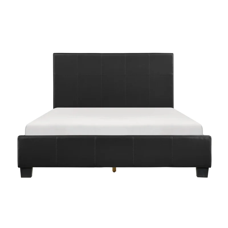 Contemporary Black Faux Leather Platform Bed Frame
Contemporary Black Faux Leather Platform Bed Frame