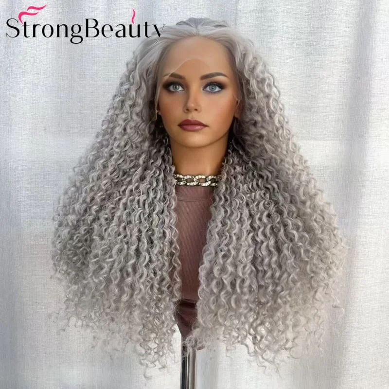 StrongBeauty Длинные Кудрявые Вьющиеся Синтетические Парики Фронта Шнурка Серые Волосы Натуральные Женские Парики
StrongBeauty Длинные Кудрявые Вьющиеся Синтетические Парики Фронта Шнурка Серые Волосы Натуральные Женские Парики