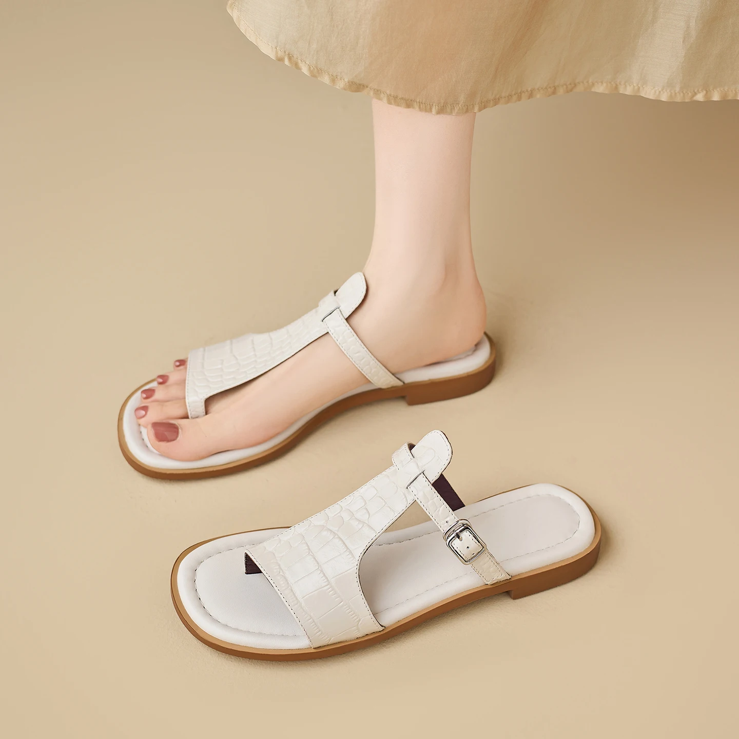 Genuine Leather Cowhide Women's Sandals,Summer Flat Slippers,Roman Gladiator women's shoes
Genuine Leather Cowhide Women's Sandals,Summer Flat Slippers,Roman Gladiator women's shoes
