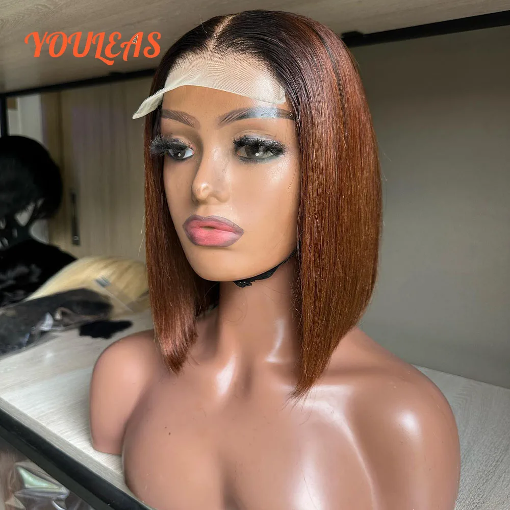 Dark Brown Ombre 1b 4 Colored Wig Highlight Short Bob Straight Transparent Lace Closure Glueless Wig Human Hair Ready To Wear
Dark Brown Ombre 1b 4 Colored Wig Highlight Short Bob Straight Transparent Lace Closure Glueless Wig Human Hair Ready To Wear