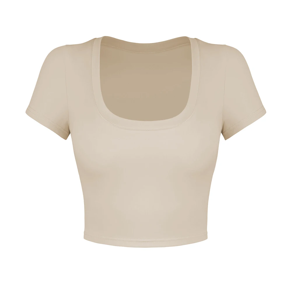 Women Short Sleeve Cropped T-shirts Summer Woman Square Neck Tops Y2K Casual Tee Top Ladies Solid Blouse
Women Short Sleeve Cropped T-shirts Summer Woman Square Neck Tops Y2K Casual Tee Top Ladies Solid Blouse