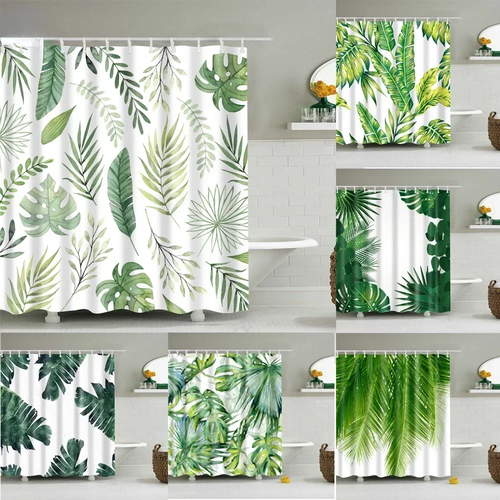 Tropical Green Leaf Palm Cactus Shower Curtain Landscape Bathroom Curtain Waterproof Polyester Shower Curtain
Tropical Green Leaf Palm Cactus Shower Curtain Landscape Bathroom Curtain Waterproof Polyester Shower Curtain