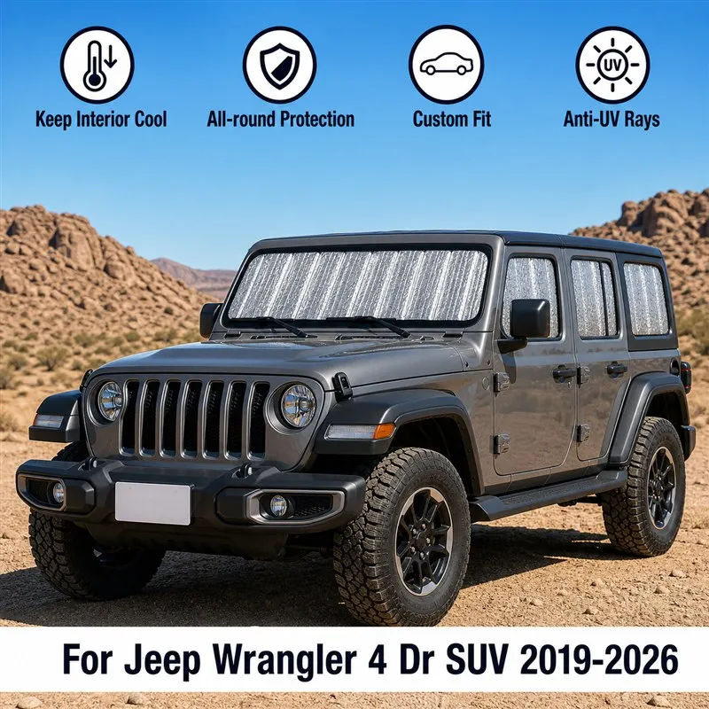 For Jeep Wrangler 4 Dr SUV 2019-2026 Full Set Car Window Sunshades UV Block Privacy Heat Insulated Foldable Car Curtain
For Jeep Wrangler 4 Dr SUV 2019-2026 Full Set Car Window Sunshades UV Block Privacy Heat Insulated Foldable Car Curtain