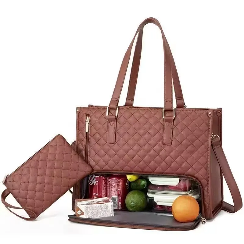 New 2-in-1 Handbag Lunch Bag Combo Bag Large Capacity Tote Bag Insulated Lunch Box Women Slanting Computer Bag
New 2-in-1 Handbag Lunch Bag Combo Bag Large Capacity Tote Bag Insulated Lunch Box Women Slanting Computer Bag