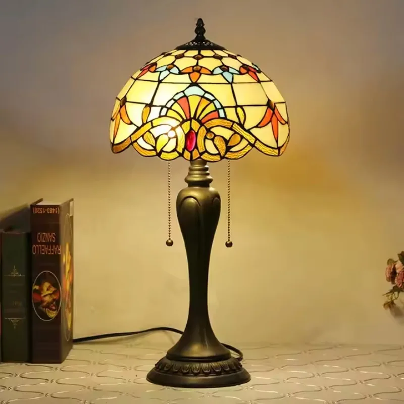 12inch Tiffany Pastoral Retro Wisteria Decorative Lamp Bedroom Bedside Light European Reading Study Eye Protection Desk Lamp
12inch Tiffany Pastoral Retro Wisteria Decorative Lamp Bedroom Bedside Light European Reading Study Eye Protection Desk Lamp