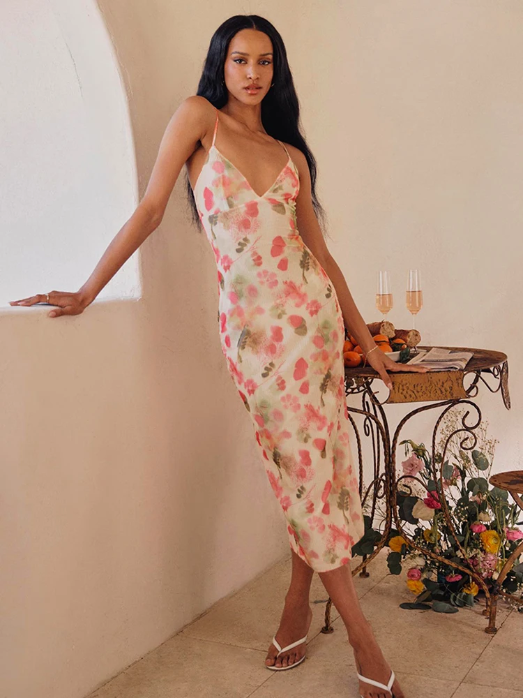 Fashion Pink Floral Print V Neck Pure Desire Girl Sleeveless Slim Halter Dress 2023 Summer Women Casual Beach Sundress A2612
Fashion Pink Floral Print V Neck Pure Desire Girl Sleeveless Slim Halter Dress 2023 Summer Women Casual Beach Sundress A2612