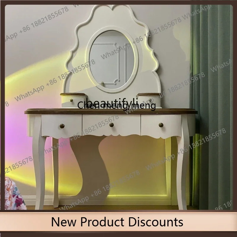 xx1American Pastoral Solid Wood Antique Dressing Table French Post-Modern Milky White Creative Distressed Makeup Table
xx1American Pastoral Solid Wood Antique Dressing Table French Post-Modern Milky White Creative Distressed Makeup Table