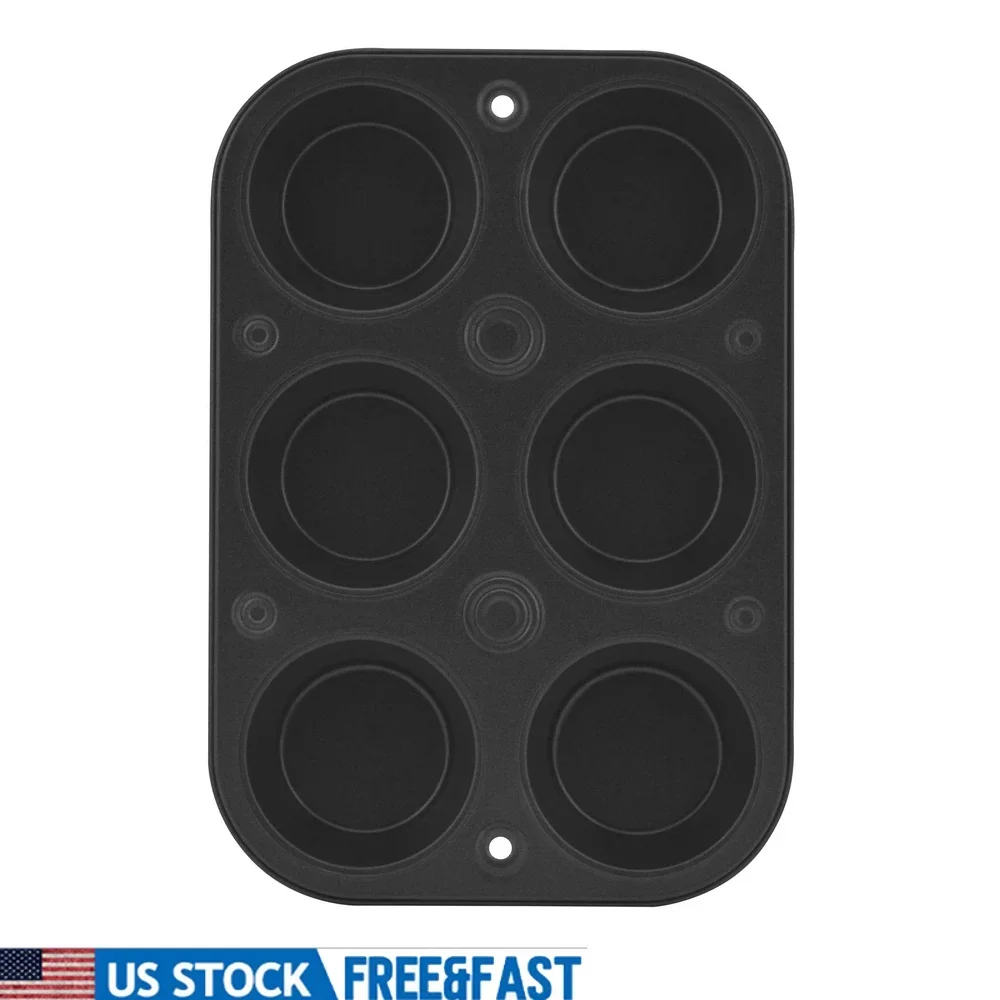 Nonstick 6-Cup Muffin Pan Durable Baking Tray Quick Cleanup Easy Release Oven Safe Muffins Cupcakes
Nonstick 6-Cup Muffin Pan Durable Baking Tray Quick Cleanup Easy Release Oven Safe Muffins Cupcakes