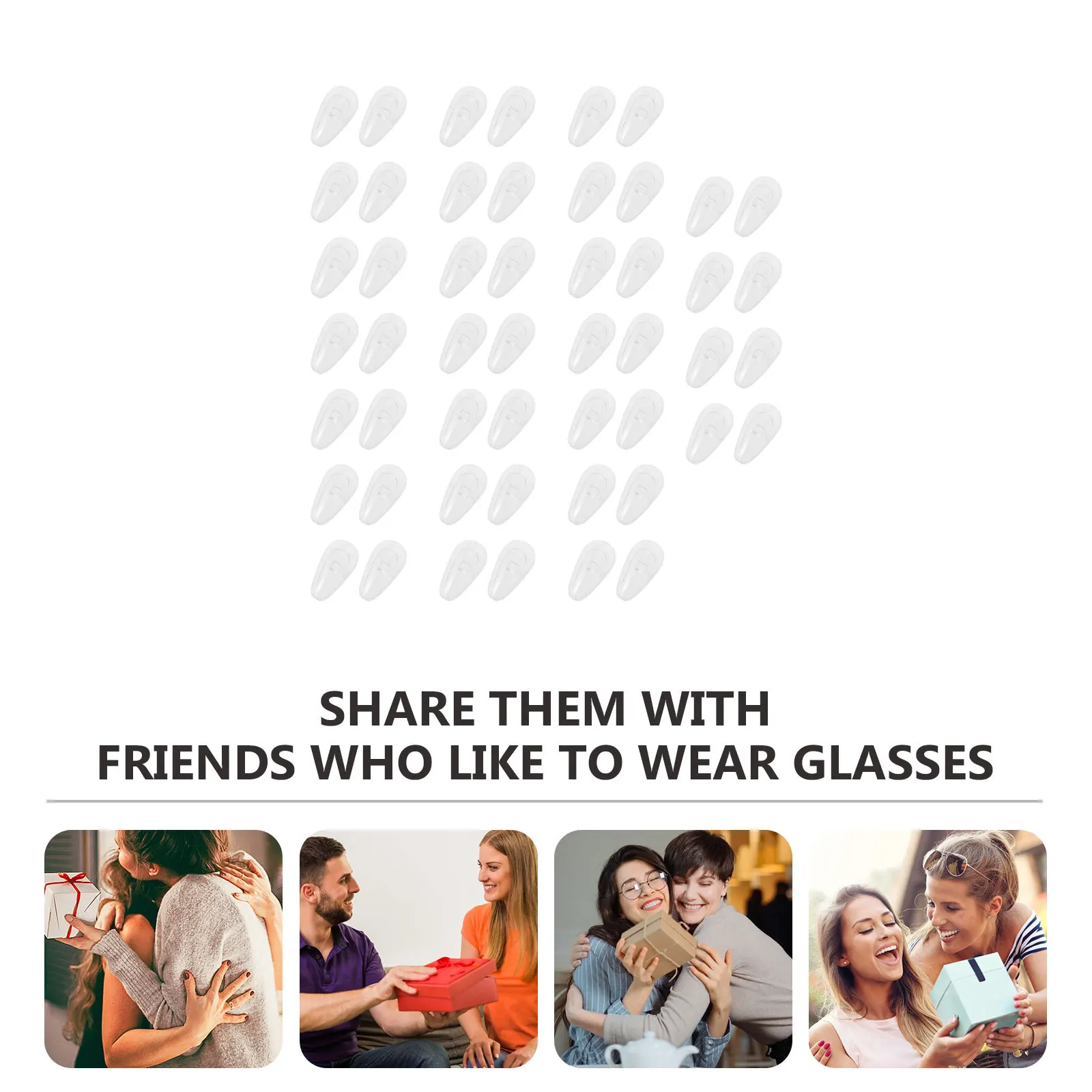 Silicone Nose Pads For Glasses Anti-Slip Eyeglass Accessories Non-Slip Nose Cushions Comfortable Skin-Friendly
Silicone Nose Pads For Glasses Anti-Slip Eyeglass Accessories Non-Slip Nose Cushions Comfortable Skin-Friendly