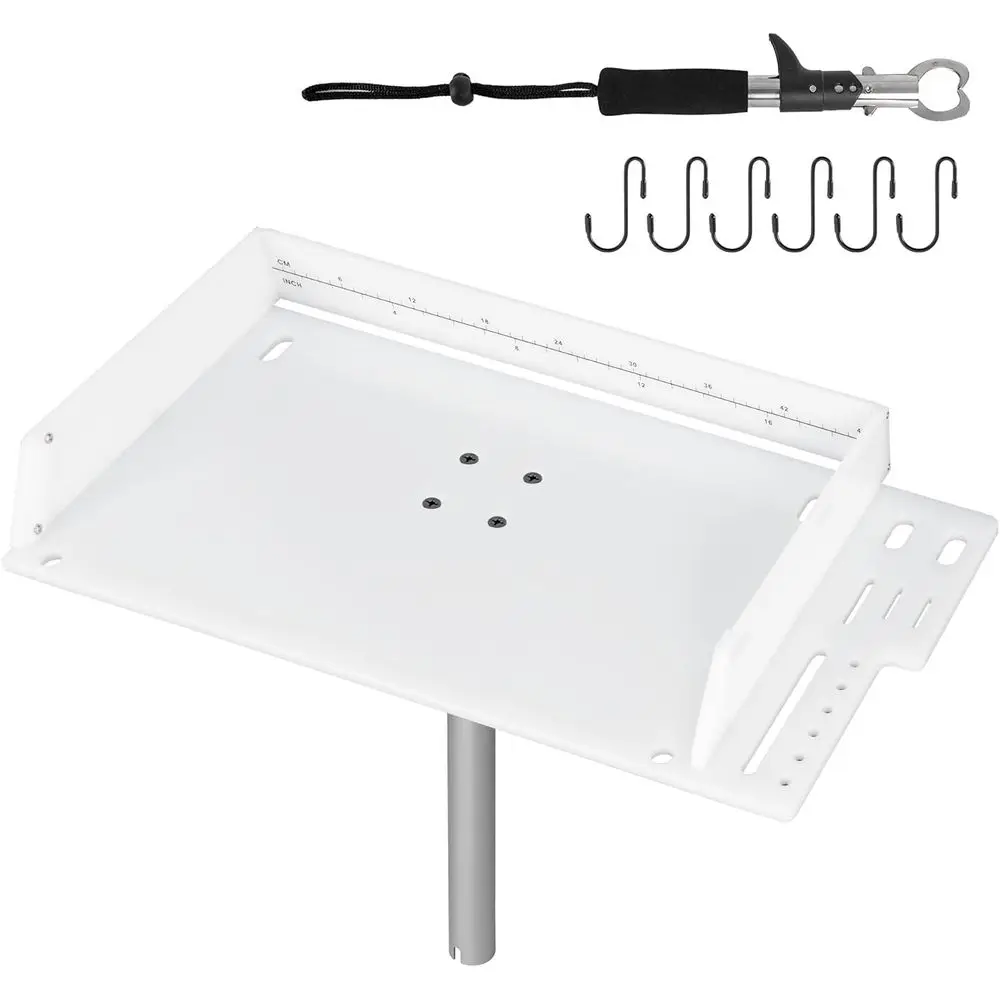 360° Rotating Fishing Table with Scale, Bait Cutting Board, and Separate Tool Slots
360° Rotating Fishing Table with Scale, Bait Cutting Board, and Separate Tool Slots