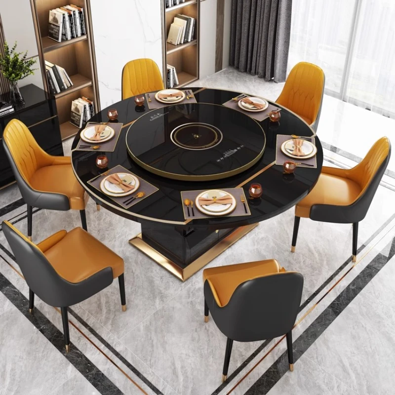 extendable Equipped black dining table with an induction cooker 8-person Living room Restaurant kitchen table home furniture
extendable Equipped black dining table with an induction cooker 8-person Living room Restaurant kitchen table home furniture