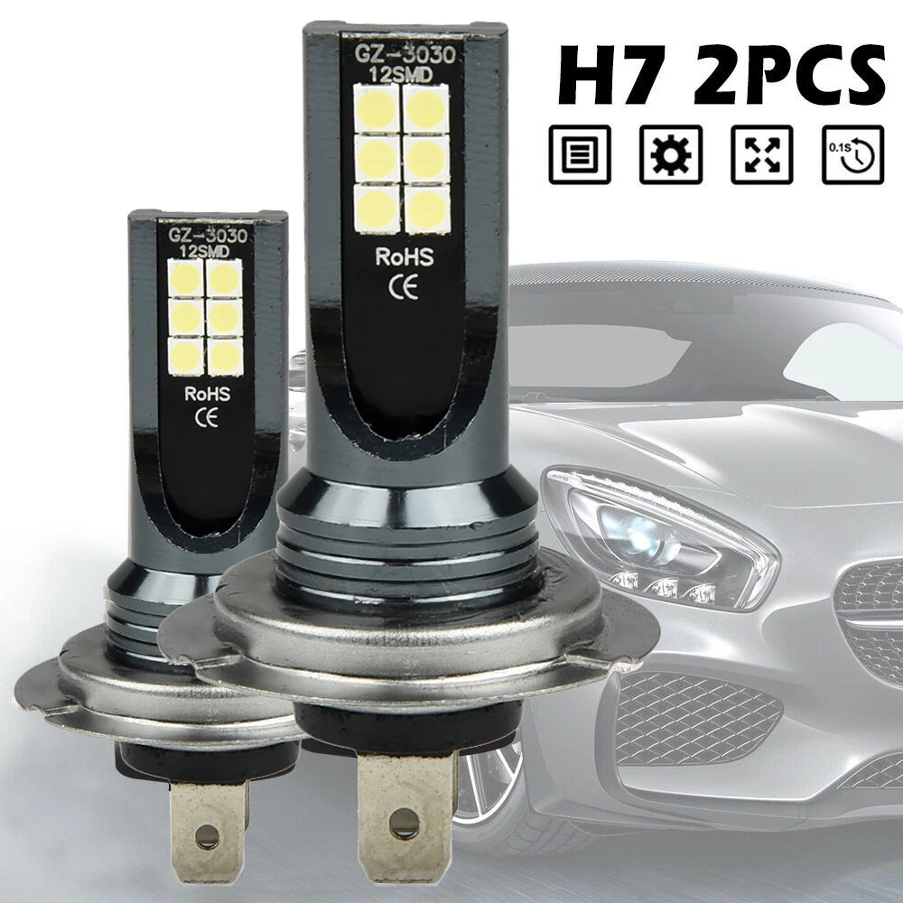 2 шт., автомобильные фонари, H7, 100 Вт, комплект противотуманных фар 6000K HID Canbus 12-SMD 3030, аксессуары для автомобильных фар
2 шт., автомобильные фонари, H7, 100 Вт, комплект противотуманных фар 6000K HID Canbus 12-SMD 3030, аксессуары для автомобильных фар