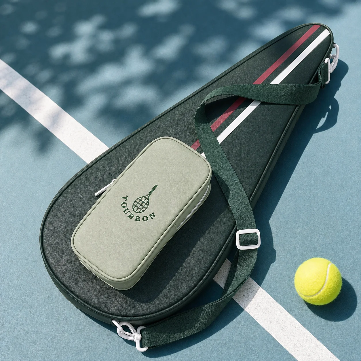 Tourbon Nylon Tennis Racket Bag Lightweight Padded Tennis Bag with Shoulder Strap Compact Sports Accessory for Men, Women
Tourbon Nylon Tennis Racket Bag Lightweight Padded Tennis Bag with Shoulder Strap Compact Sports Accessory for Men, Women