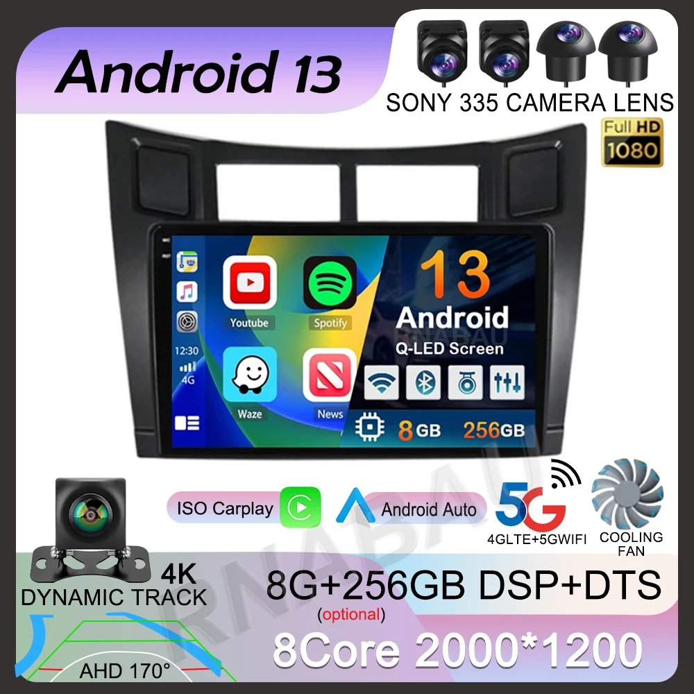 Android 13 Carplay for Toyota Yaris 2005 2006 2007 2008 2009 2010-2012 Car Radio Multimedia Player GPS 2Din Stereo Head Unit DSP
Android 13 Carplay for Toyota Yaris 2005 2006 2007 2008 2009 2010-2012 Car Radio Multimedia Player GPS 2Din Stereo Head Unit DSP