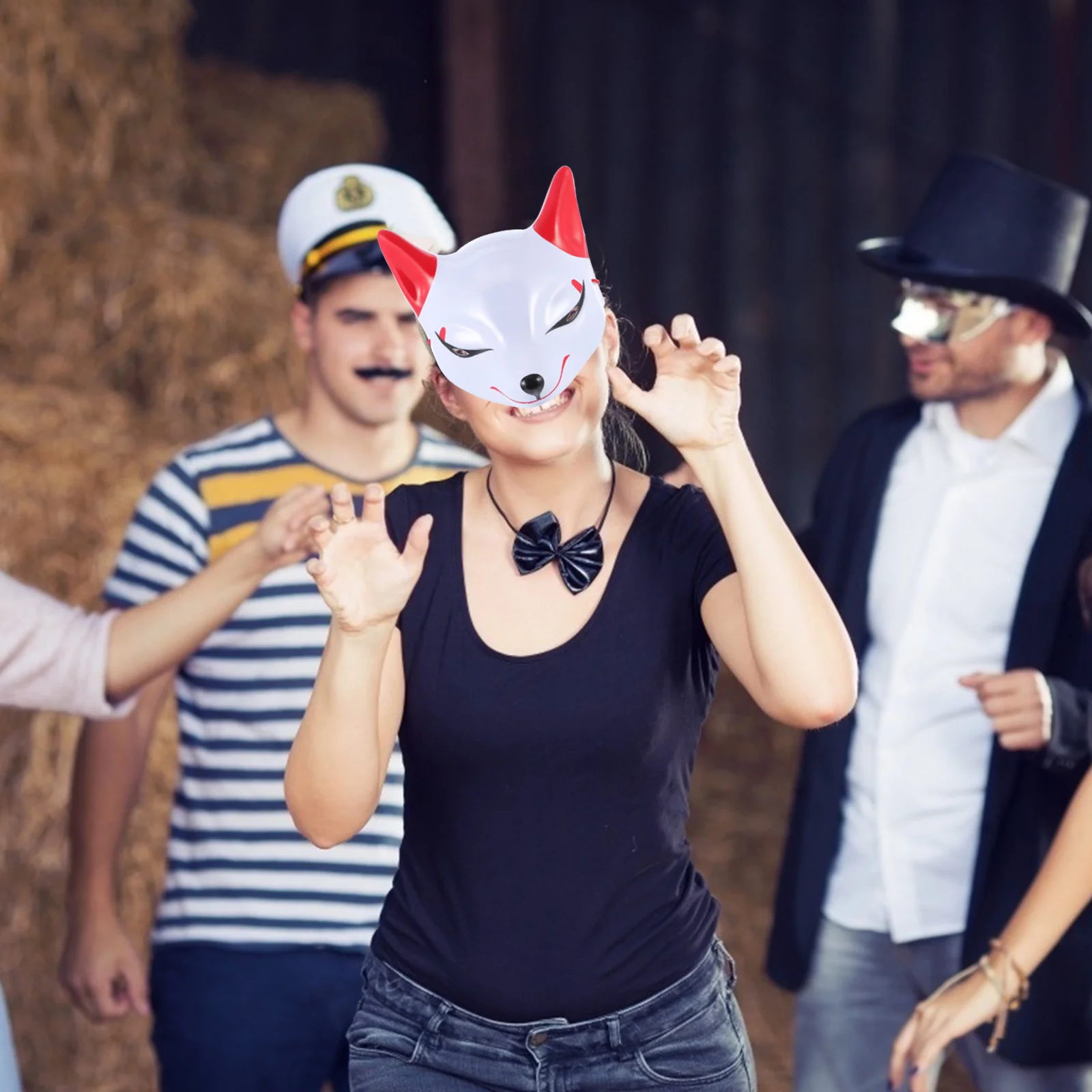 Fox Mask Dress Matching Halloween Interesting Foxes Make up Cosplay Costume Party Plastic Half
Fox Mask Dress Matching Halloween Interesting Foxes Make up Cosplay Costume Party Plastic Half