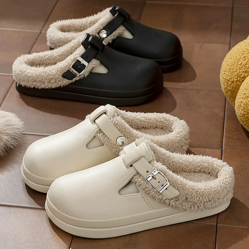 Новинка 2024 года, зимние непромокаемые тапочки, модные хлопковые тапочки, теплая женская обувь на противоскользящей толстой подошве, уличные модные тапочки 
Новинка 2024 года, зимние непромокаемые тапочки, модные хлопковые тапочки, теплая женская обувь на противоскользящей толстой подошве, уличные модные тапочки