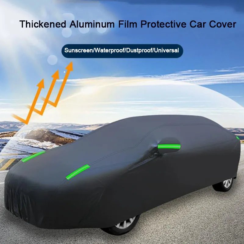 Car Cover Full Exterior Black Auto Cover Sunshade Dustproof Protection With Reflective strips Universal for Hatchback Sedan SUV
Car Cover Full Exterior Black Auto Cover Sunshade Dustproof Protection With Reflective strips Universal for Hatchback Sedan SUV