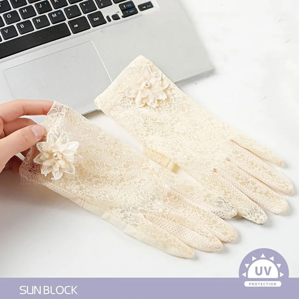 Anti-skid Women Sun Protection Gloves Full-finger Design Lace Ice Silk Lace Gloves Sunscreen Thin Material
Anti-skid Women Sun Protection Gloves Full-finger Design Lace Ice Silk Lace Gloves Sunscreen Thin Material