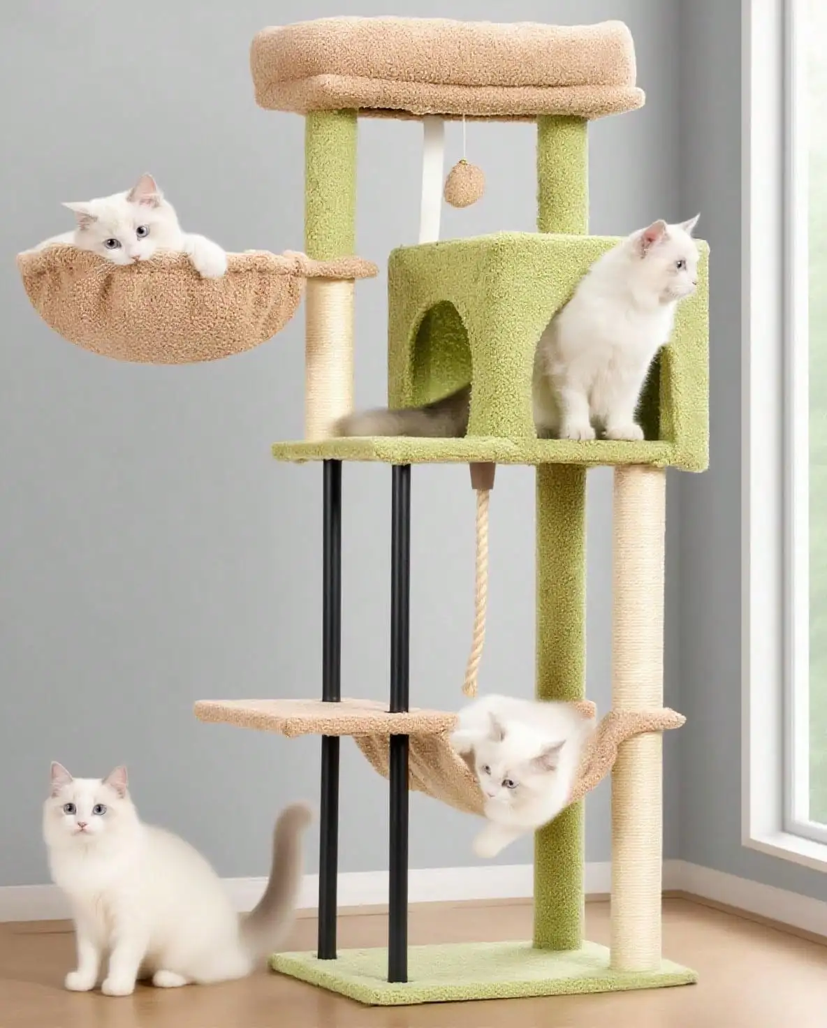 Cat Tree, Cat Tower For Indoor Cats, 43.3 Inch Cat Tree Tower With Sturdy Steel Tube, Hammock, Cat Condo For Small Cats And Kitt
Cat Tree, Cat Tower For Indoor Cats, 43.3 Inch Cat Tree Tower With Sturdy Steel Tube, Hammock, Cat Condo For Small Cats And Kitt