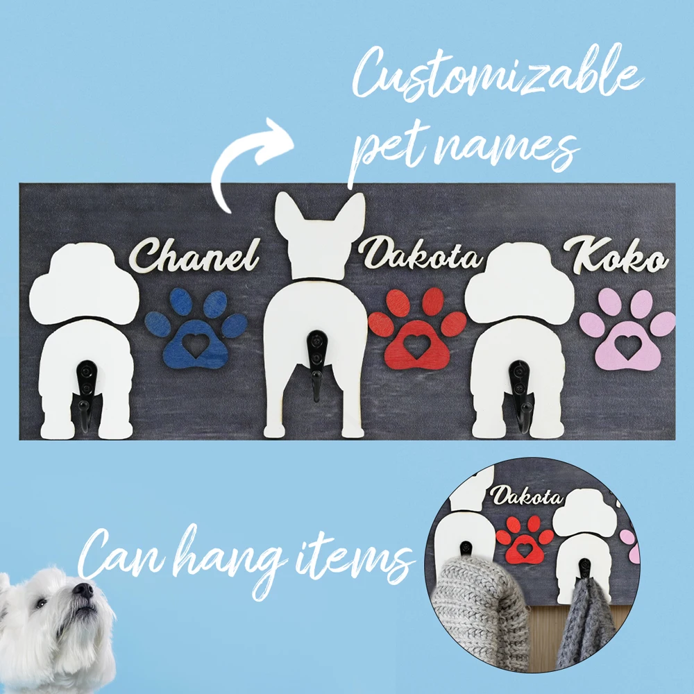 Personalized Dog Leash Holder for Wall Keys Customized Mount Entryway Farmhouse Items Storage Organizer Custom Name
Personalized Dog Leash Holder for Wall Keys Customized Mount Entryway Farmhouse Items Storage Organizer Custom Name