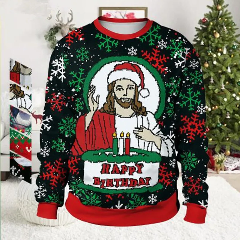 2022 New Christmas Sweater Ladies Loose Pullover Digital Printing Color Sweatshirt Top Warm Oversized unisex lovers winter
2022 New Christmas Sweater Ladies Loose Pullover Digital Printing Color Sweatshirt Top Warm Oversized unisex lovers winter