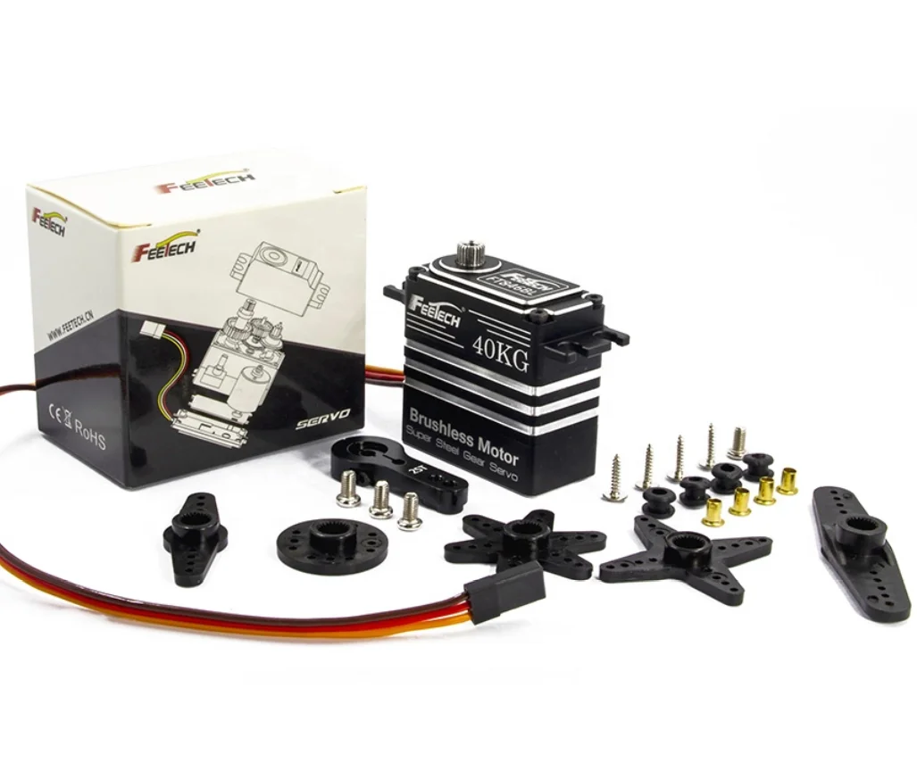 FT846BL High Torque 40KG Servo Brushless Motor 180 Degree Digital Steering Servo Full Steel Gear Servo for 1/8 1/10 RC Model Car
FT846BL High Torque 40KG Servo Brushless Motor 180 Degree Digital Steering Servo Full Steel Gear Servo for 1/8 1/10 RC Model Car