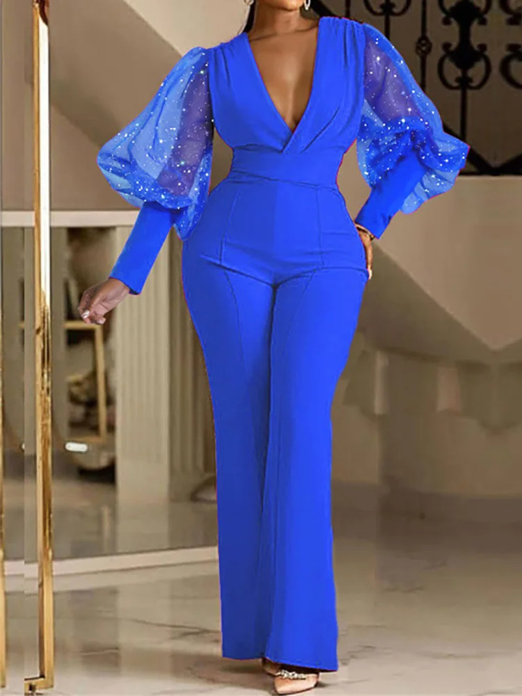 See Through Full Sleeve Women Slim Jumpsuits Elegant Office Lady V Neck High Waist Rompers 2022 Casual Straight Solid Long Pants
See Through Full Sleeve Women Slim Jumpsuits Elegant Office Lady V Neck High Waist Rompers 2022 Casual Straight Solid Long Pants