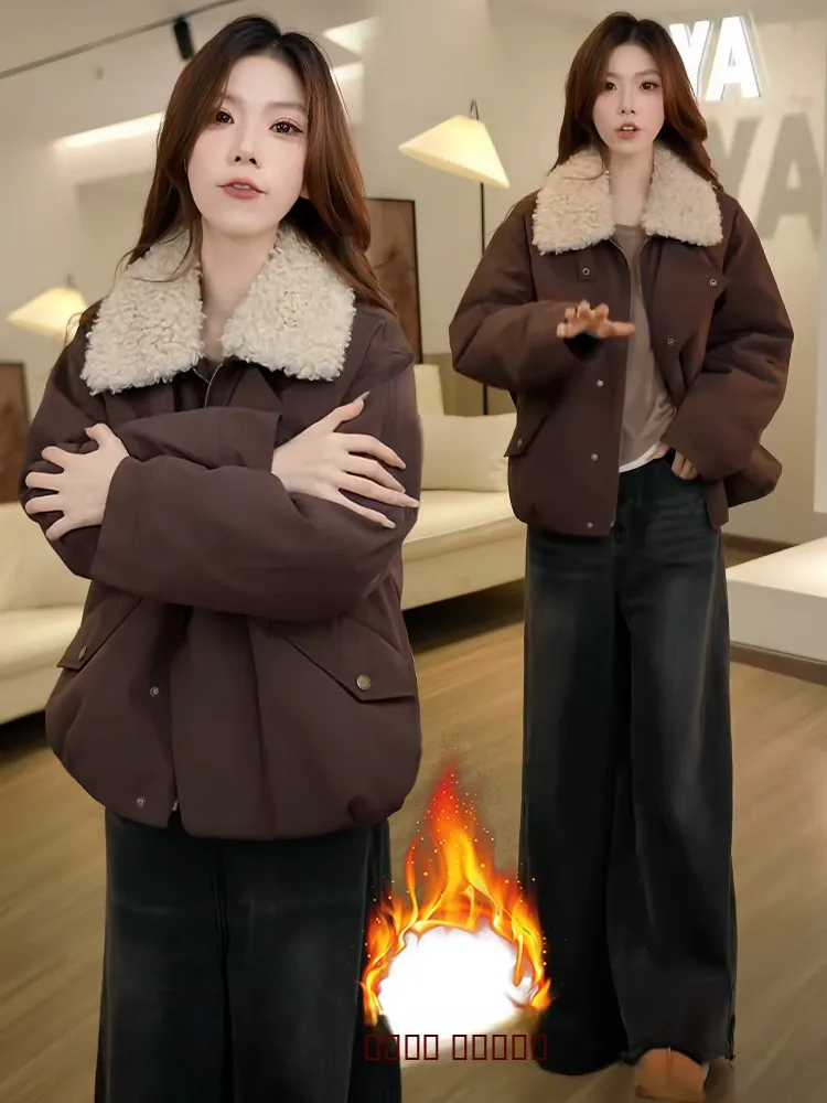 Женская утепленная хлопковая куртка на флисовой подкладке, теплая, осенне-зимняя, новинка, корейский стиль, с воротником на молнии
Женская утепленная хлопковая куртка на флисовой подкладке, теплая, осенне-зимняя, новинка, корейский стиль, с воротником на молнии